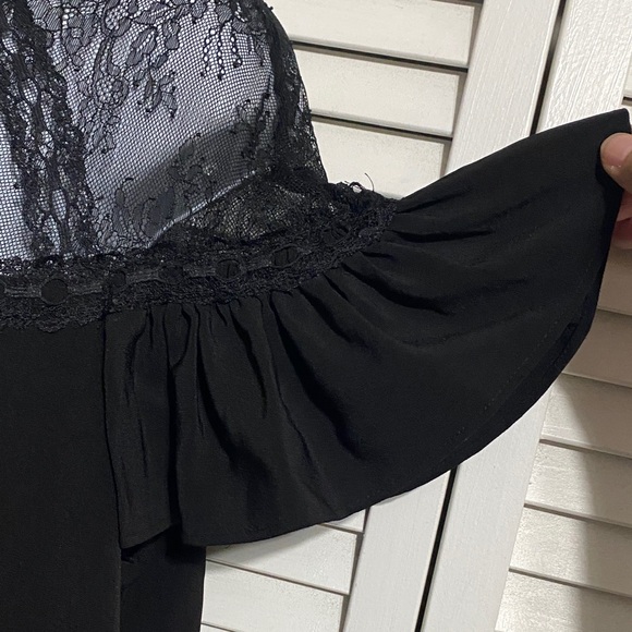 Tahari ASL Black Lace Yoke Dress - Picture 10 of 13